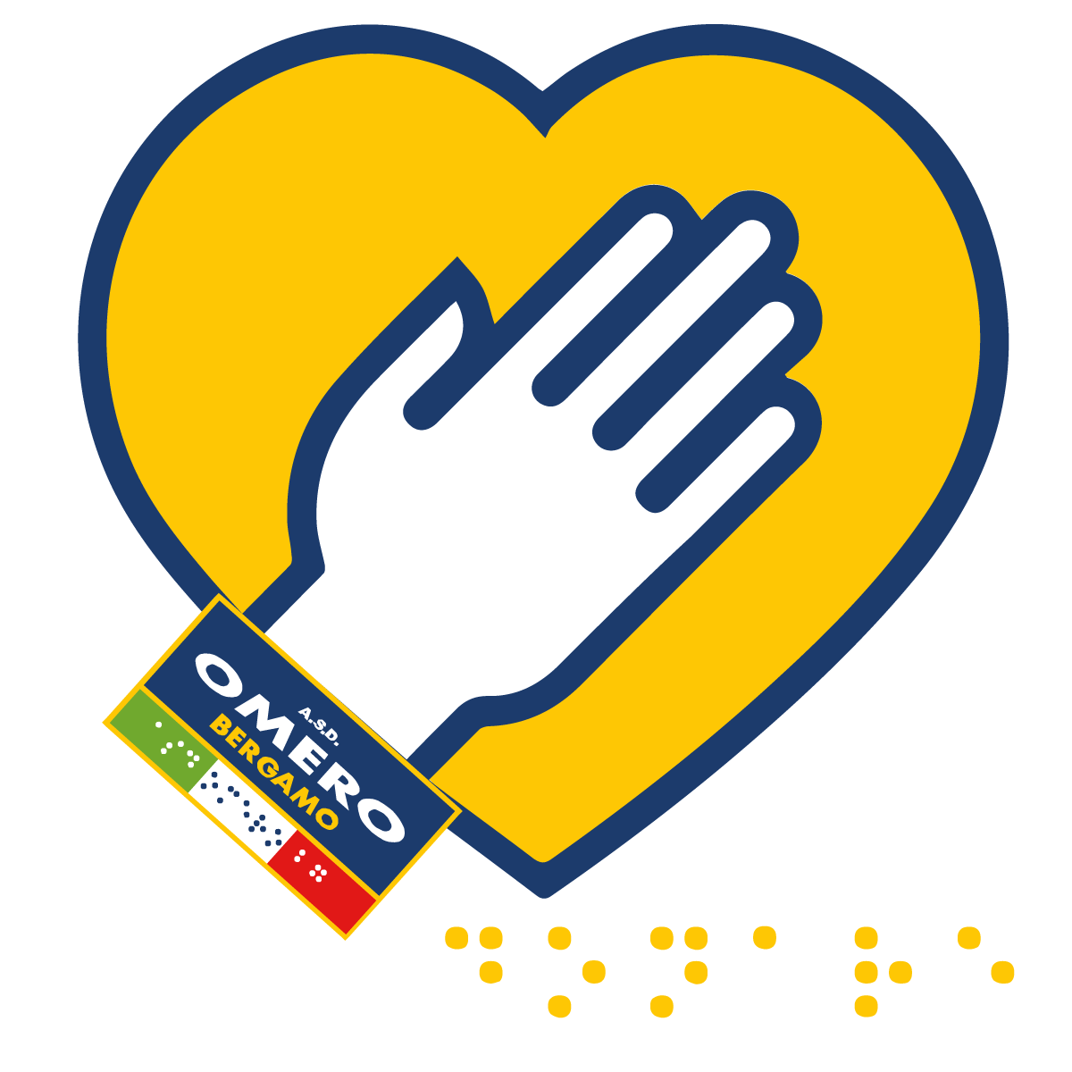 grafica con logo e cuore per donazioni